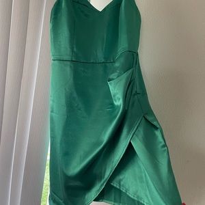 Green mini dress